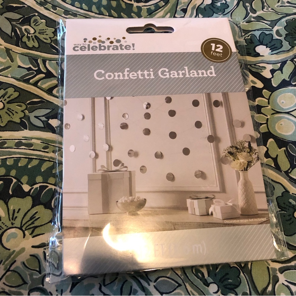 Silver Confetti Garland